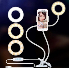 Load image into Gallery viewer, LED Selfie Ring Light for Live Adjustable Makeup Light- 3.2 in (8cm) Stand
