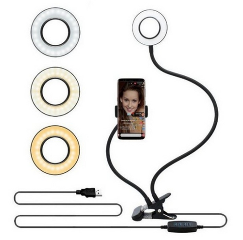 LED Selfie Ring Light for Live Adjustable Makeup Light- 3.2 in (8cm) Stand