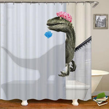 Load image into Gallery viewer, Waterproof Fabric Bathroom Shower Curtain Anti-slip Mat Toilet Cover Set