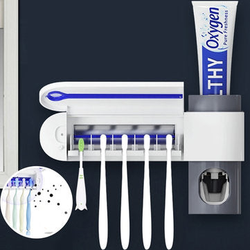 3 In 1 UV Toothbrush Sterilizer Automatic Toothpaste Squeezers Toothbrush Holder