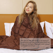 Load image into Gallery viewer, Heavy Weighted Blanket 15 lbs 12 lbs Natural Cotton Soft Material with Glass Beads